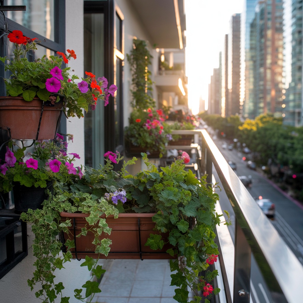 Beautiful balcony arrangement service in American home